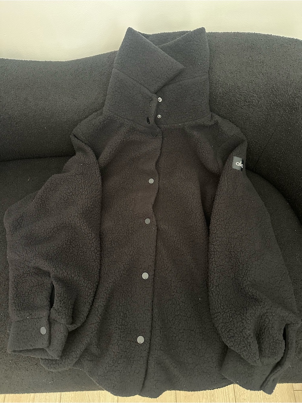 Alo Oversized Black Sherpa Jacket